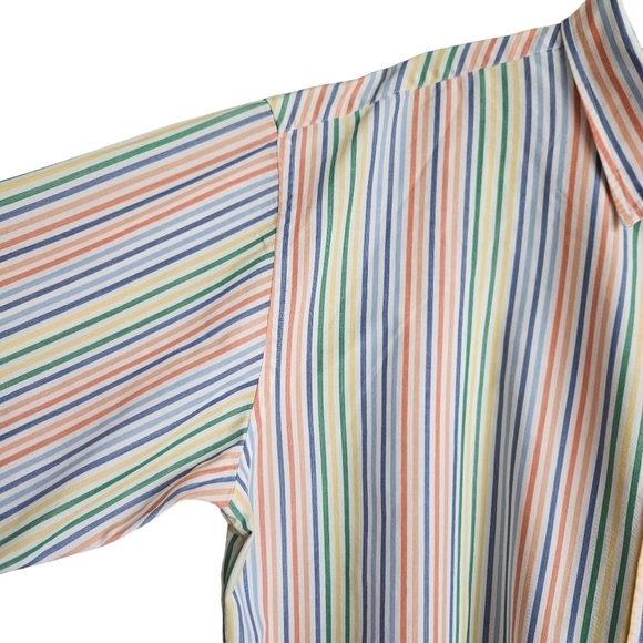 Tommy Hilfiger Button Up Shirt Mens XXL RAINBOW Casual Preppy Stripes - Picture 4 of 13